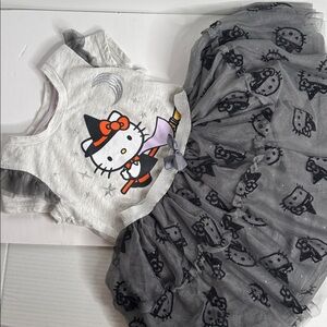 🎃🖤 Sanrio Hello Kitty Halloween Outfit Set size 6 🖤🎃